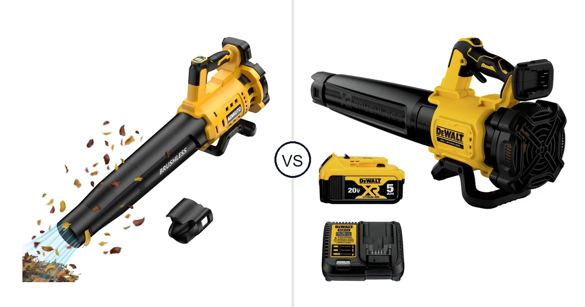 Comparison of Aenkuto Cordless Leaf Blower for DEWALT 20V and DEWALT DCBL722P1