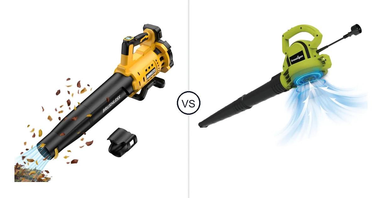 Comparison of Aenkuto Cordless Leaf Blower for DEWALT 20V and GRASSTIGON Grasstigon Leaf Blower