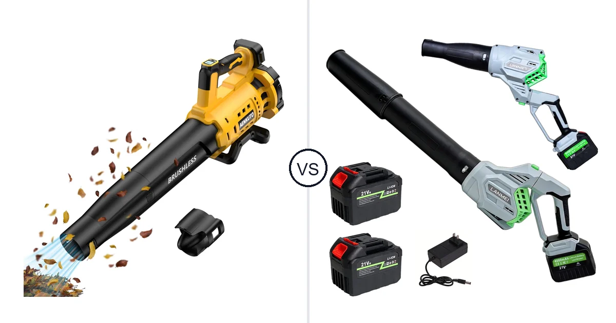 Comparison of Aenkuto Cordless Leaf Blower for DEWALT 20V and LANMEI 146MPH