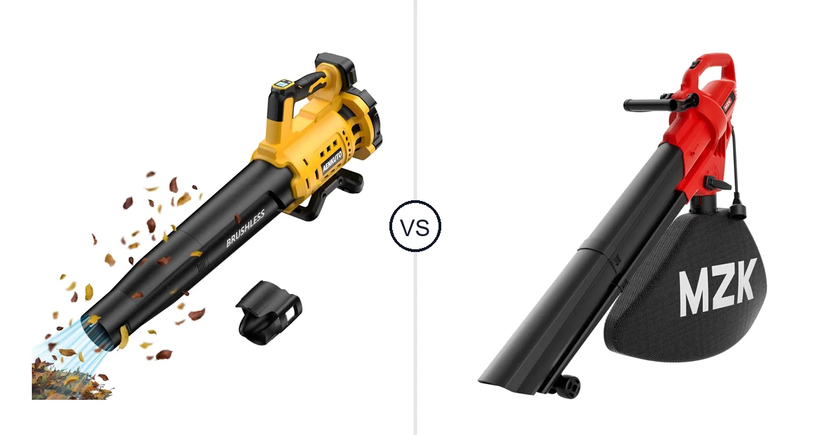 Comparison of Aenkuto Cordless Leaf Blower for DEWALT 20V and MZK 1712
