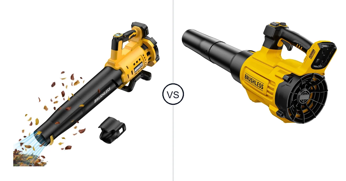 Comparison of Aenkuto Cordless Leaf Blower for DEWALT 20V and Nelhalt CFM/125