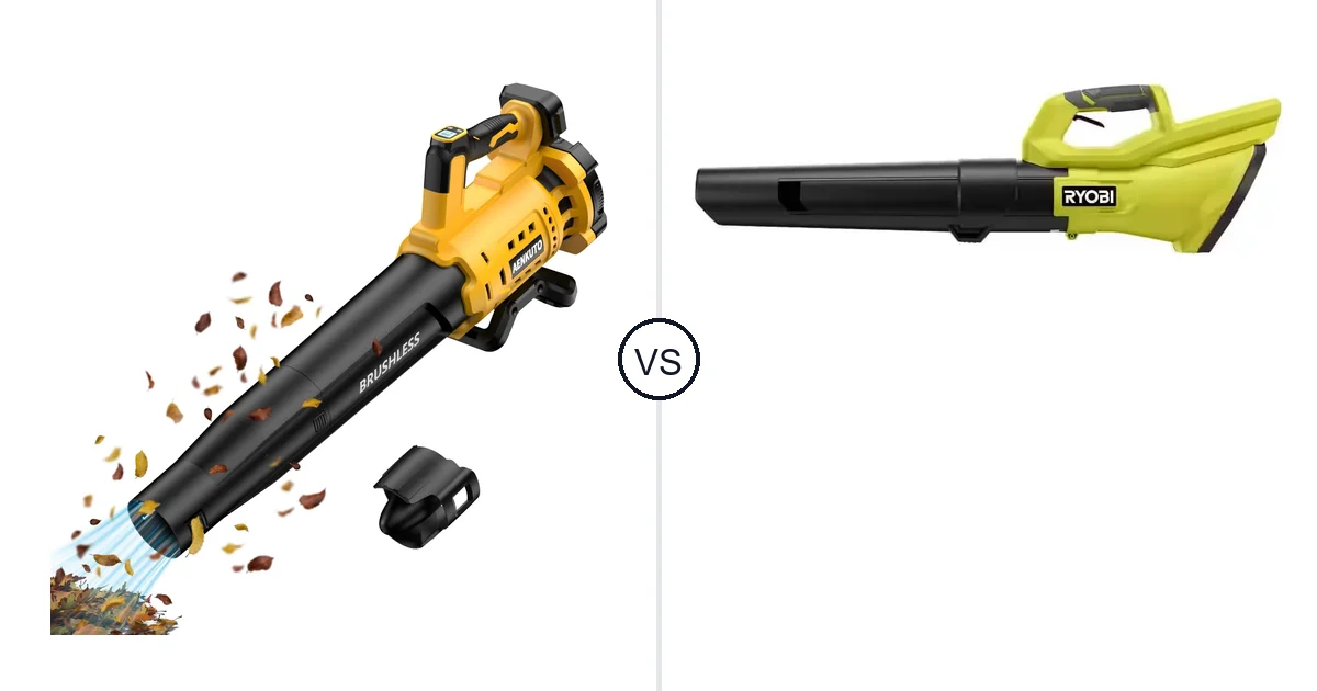 Comparison of Aenkuto Cordless Leaf Blower for DEWALT 20V and RYOBI RY40LB01B