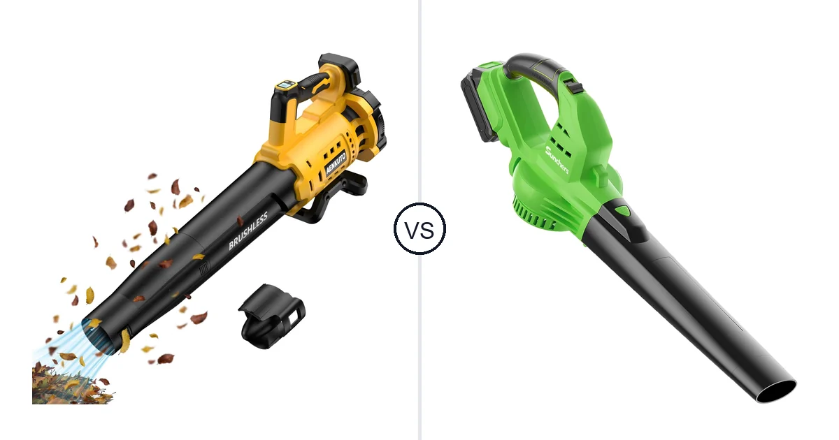 Comparison of Aenkuto Cordless Leaf Blower for DEWALT 20V and sunchers lbto