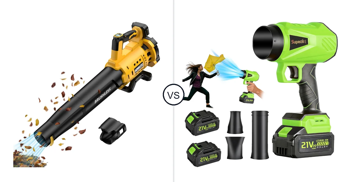 Comparison of Aenkuto Cordless Leaf Blower for DEWALT 20V and SUPEAIR 667667
