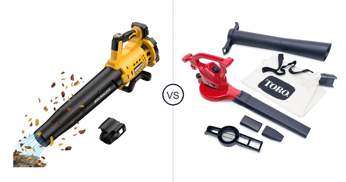 Comparison of Aenkuto Cordless Leaf Blower for DEWALT 20V and Toro 51619