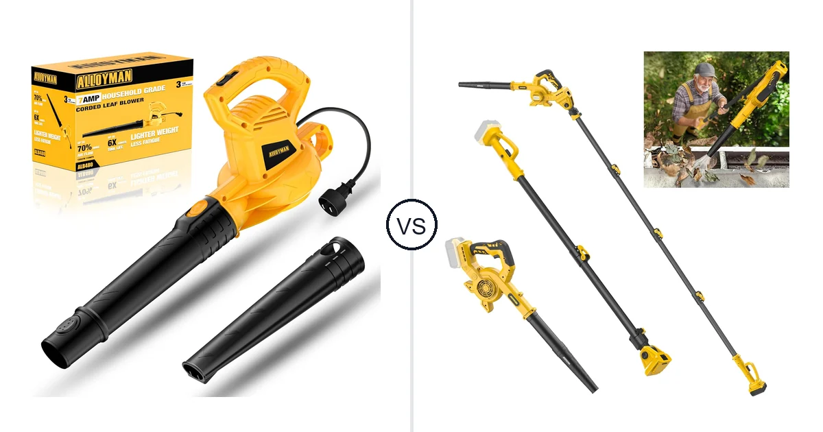 Comparison of Alloyman Corded Leaf Blower-yellow and ADOTOCAM GZCYJ