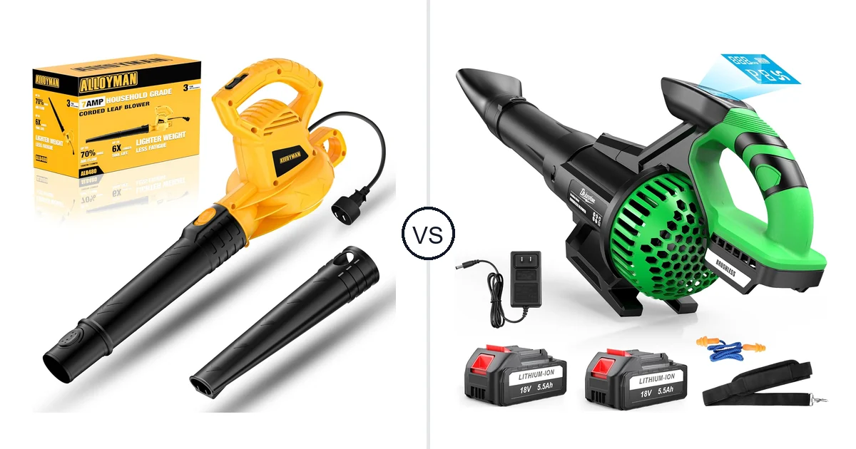 Comparison of Alloyman Corded Leaf Blower-yellow and DEJUNPIOOL CFM/180