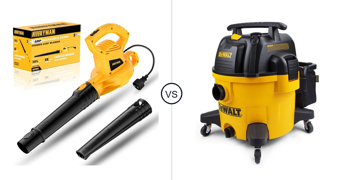 Comparison of Alloyman Corded Leaf Blower-yellow and DEWALT 9 Gallon Wet/Dry VAC