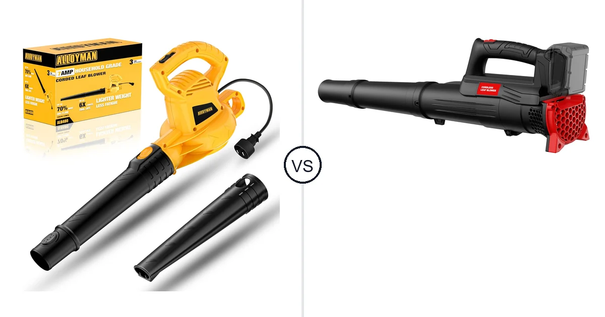 Comparison of Alloyman Corded Leaf Blower-yellow and Houselife HL-SYLB01R