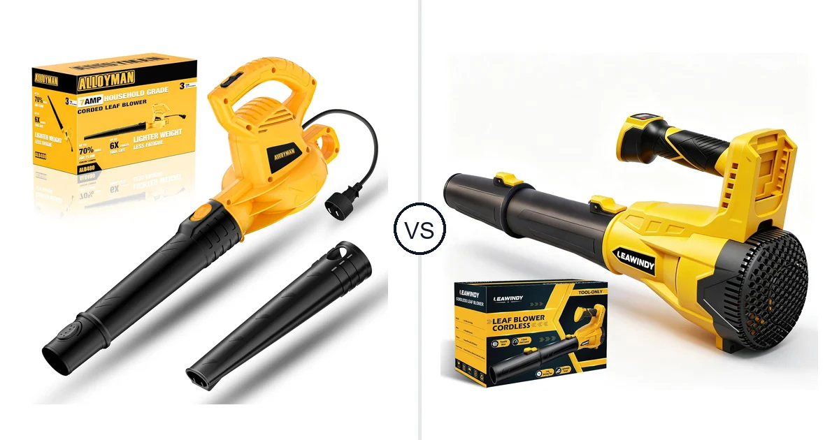 Comparison of Alloyman Corded Leaf Blower-yellow and LEAWINDY LEAWINDY005
