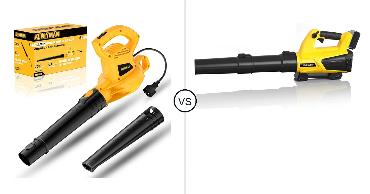 Comparison of Alloyman Corded Leaf Blower-yellow and MekiPow XKBFJ-880
