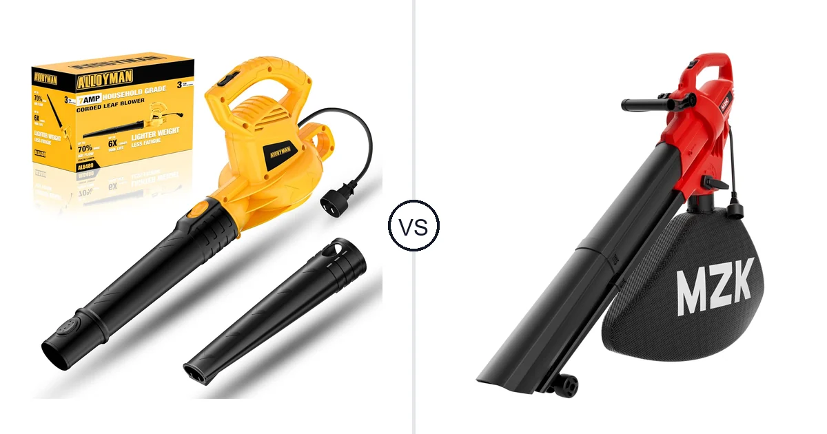 Comparison of Alloyman Corded Leaf Blower-yellow and MZK 1712