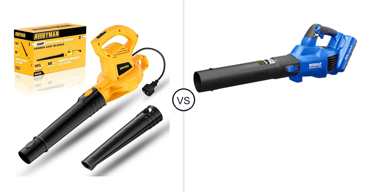 Comparison of Alloyman Corded Leaf Blower-yellow and SPPRANDOM Handheld
