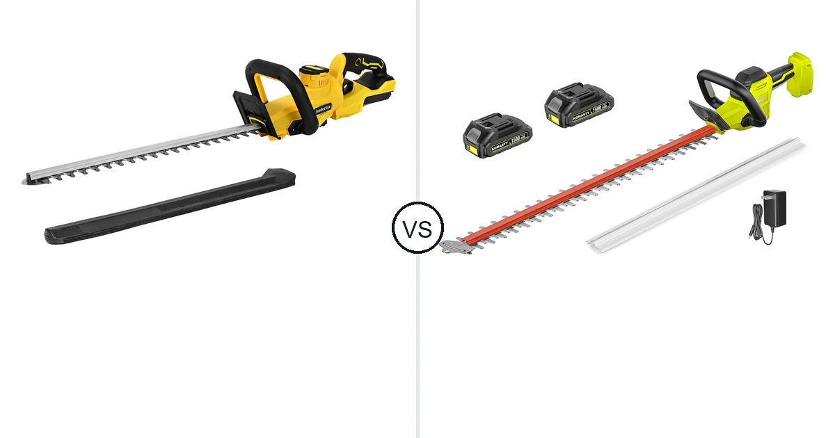 Avitomo 20-Inch vs KOMASTY 22 Inch Hedge Trimmer Comparison