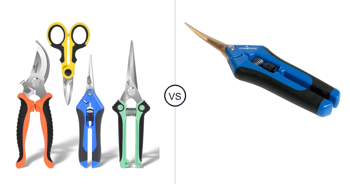 Comparison of BIDMLI BIDMLI01 and Hydrofarm Precision Curved Titanium Blade Pruner