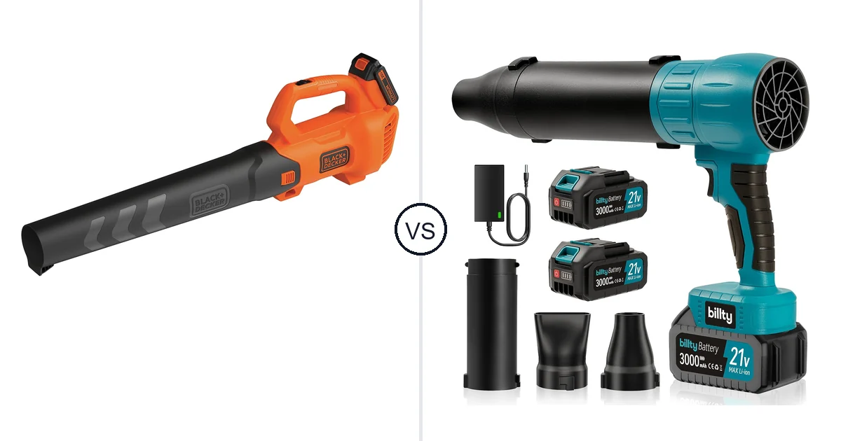 Comparison of BLACK+DECKER BCBL700D1 and billty Cordless Leaf Blower