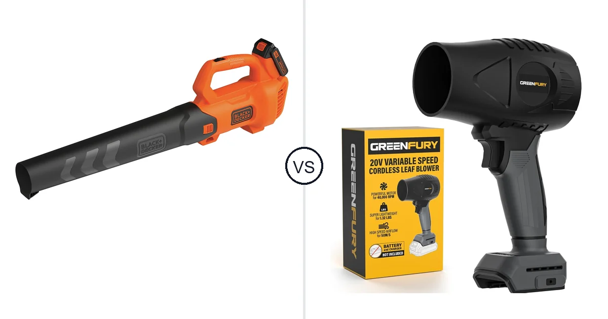 Comparison of BLACK+DECKER BCBL700D1 and GREENFURY Cordless Leaf Blower Compatible