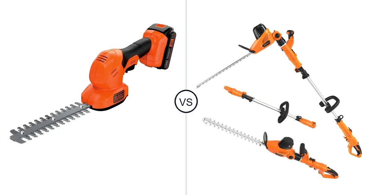 BLACK+DECKER BCSS820C1 vs GARCARE 2 in 1 Electric Pole: Best Hedge