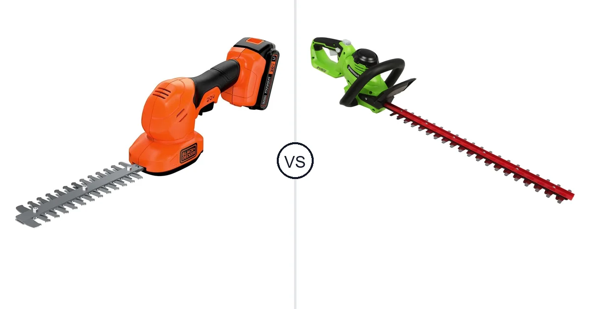 BLACK+DECKER BCSS820C1 vs Greenworks 24V: Hedge Trimmer Comparison