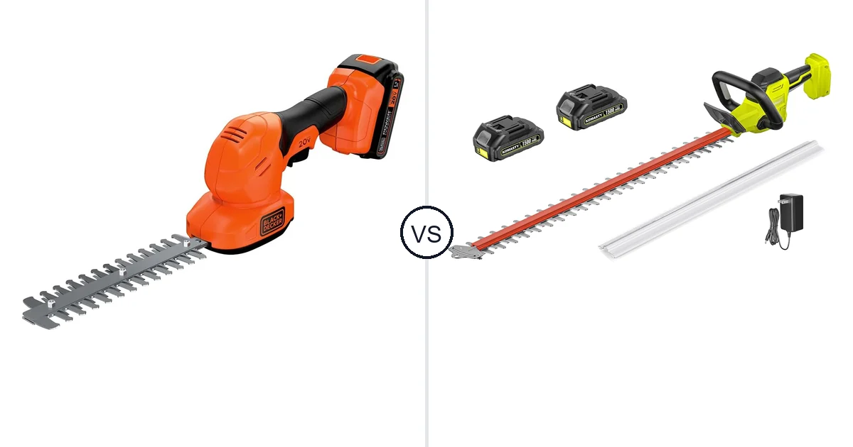 BLACK+DECKER BCSS820C1 vs KOMASTY 22 Inch Hedge Trimmer: Best for