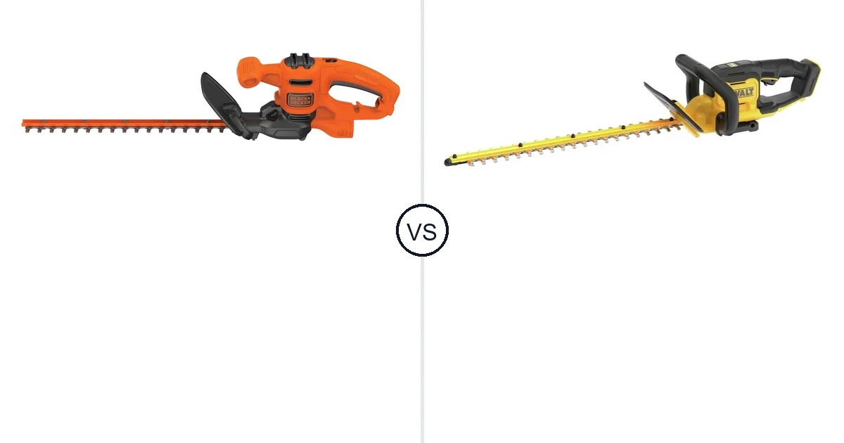 BLACK+DECKER BEHT150 vs DEWALT DCHT821B: Hedge Trimmer Comparison