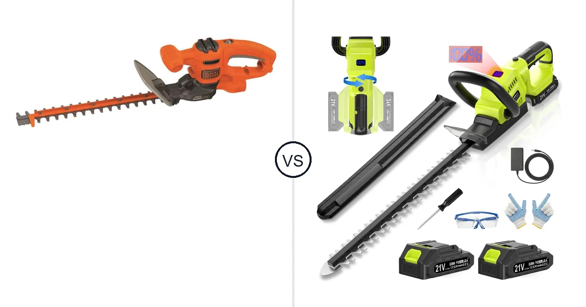 BLACK+DECKER BEHTS125 vs VOERJIA 3000RPM: Hedge Trimmer Comparison