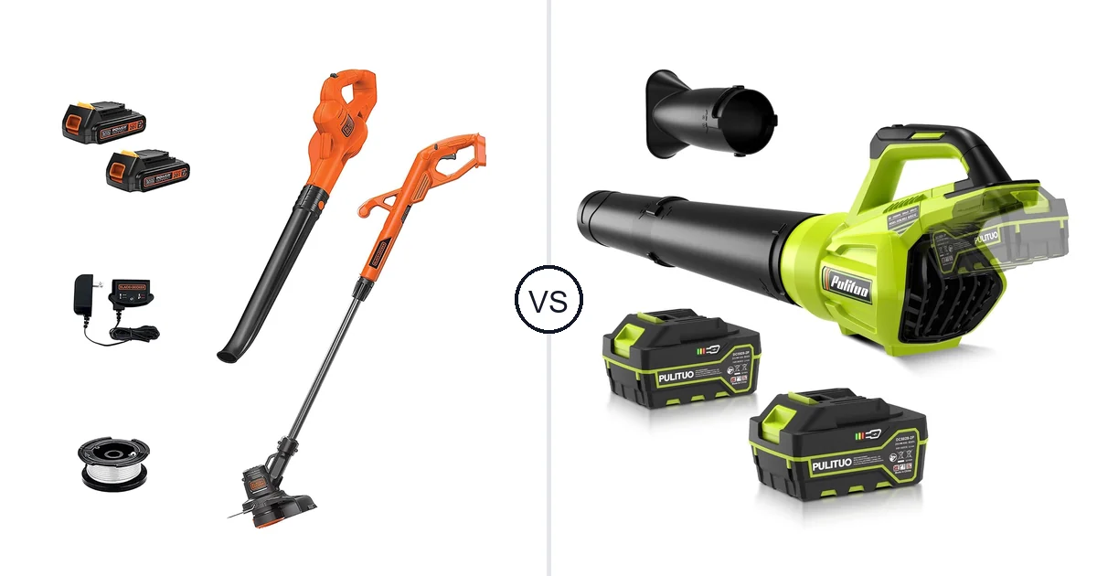 BLACK+DECKER LCC222 vs PULITUO Leaf Blower Cordless: Key Differences