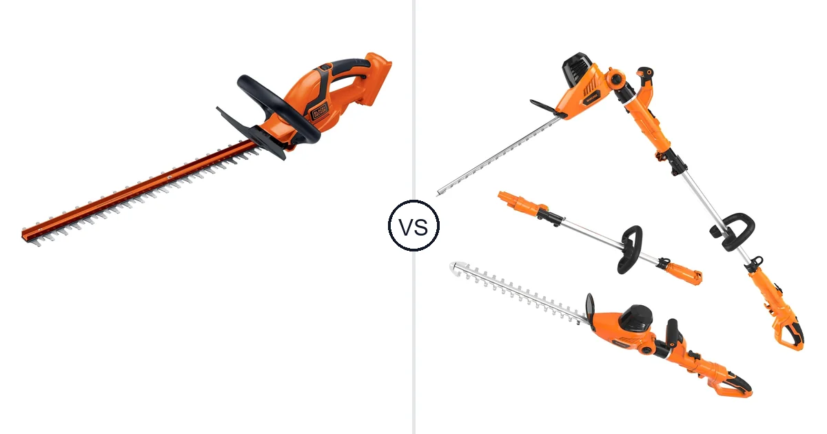 BLACK+DECKER LHT2436B vs GARCARE 2 in 1: Hedge Trimmer Comparison
