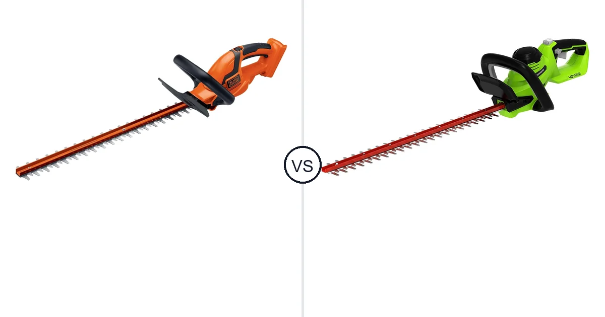 BLACK+DECKER LHT2436B vs Greenworks 40V: Best Hedge Trimmer