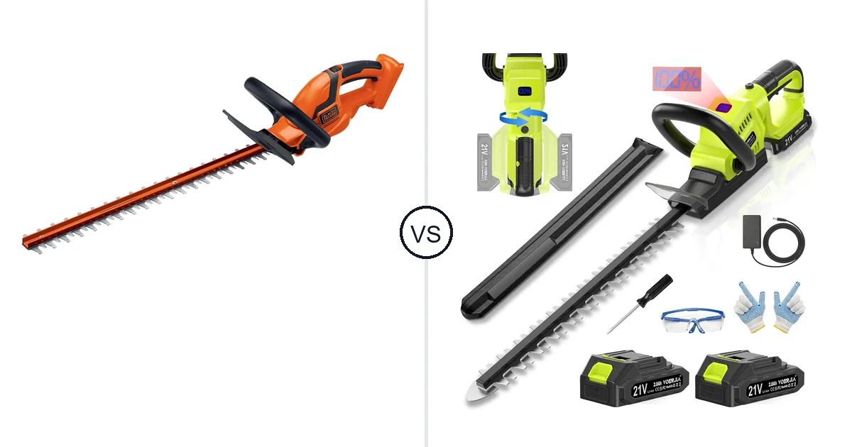 BLACK+DECKER LHT2436B vs VOERJIA 3000RPM: Hedge Trimmer Comparison