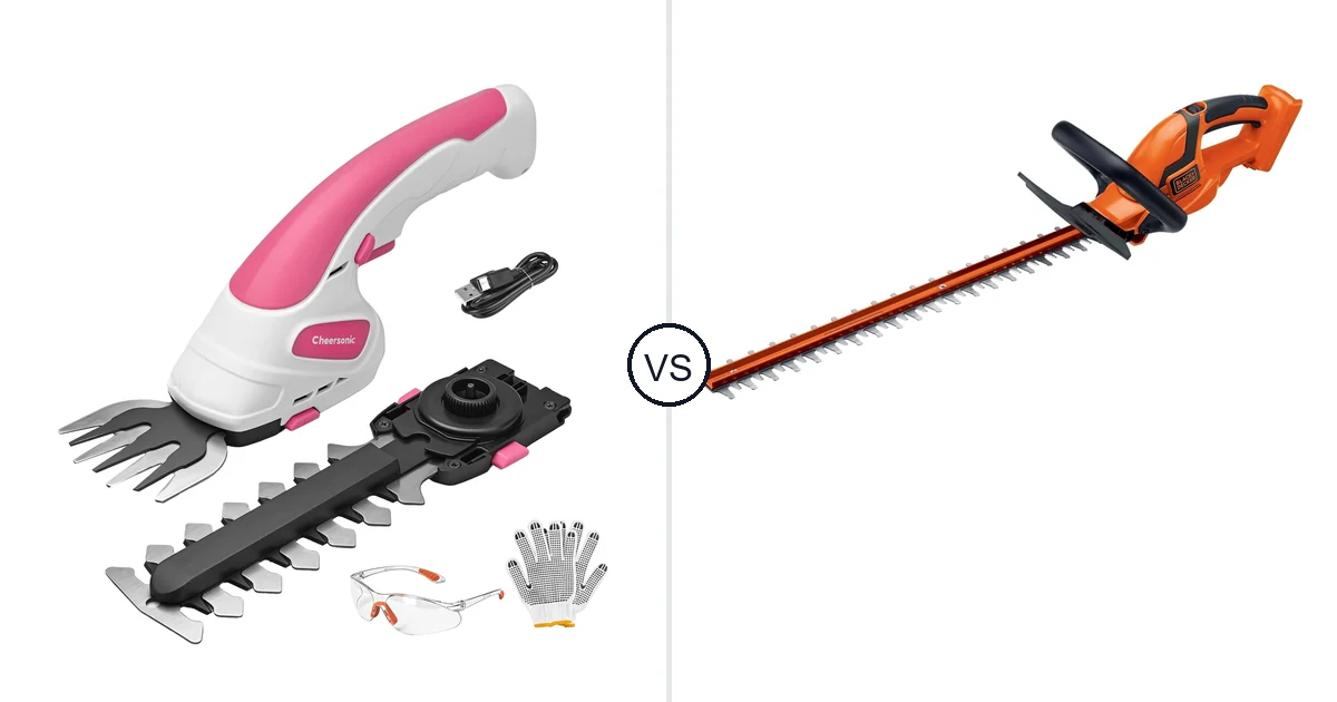 CHEERSONIC Cordless Grass vs BLACK+DECKER LHT2436B: Hedge Trimmer