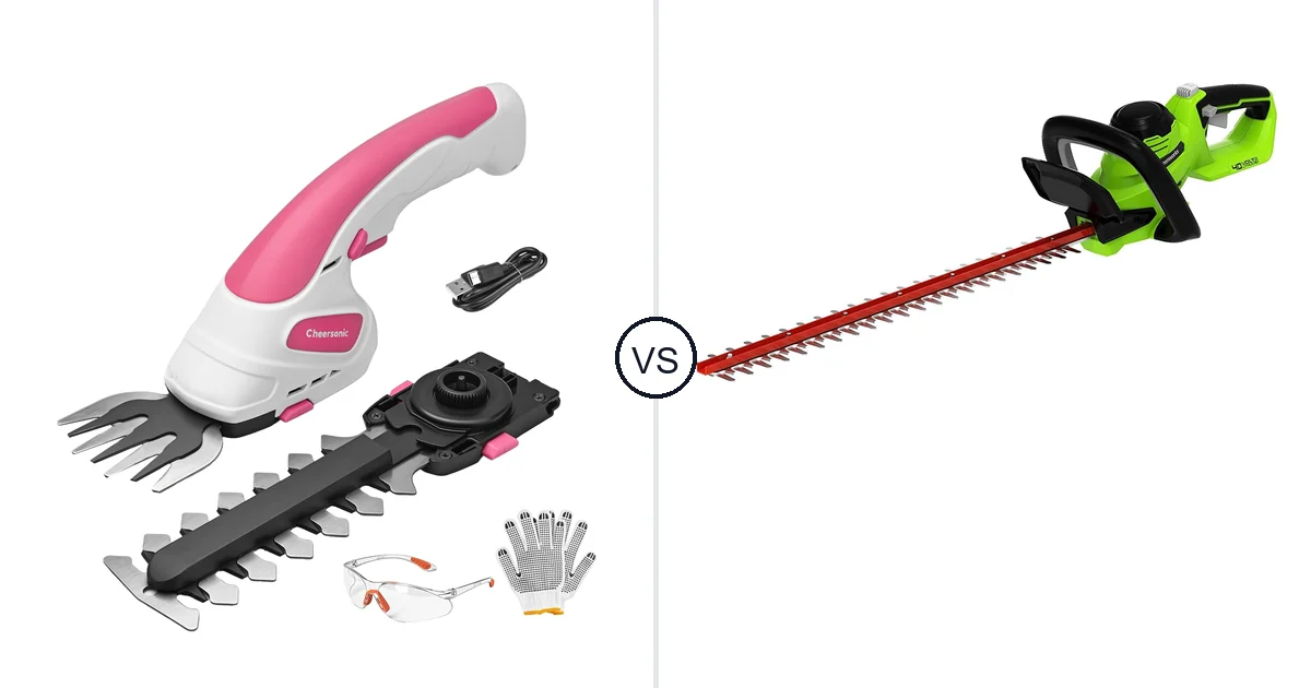 CHEERSONIC Cordless Grass vs Greenworks 40V: Hedge Trimmer