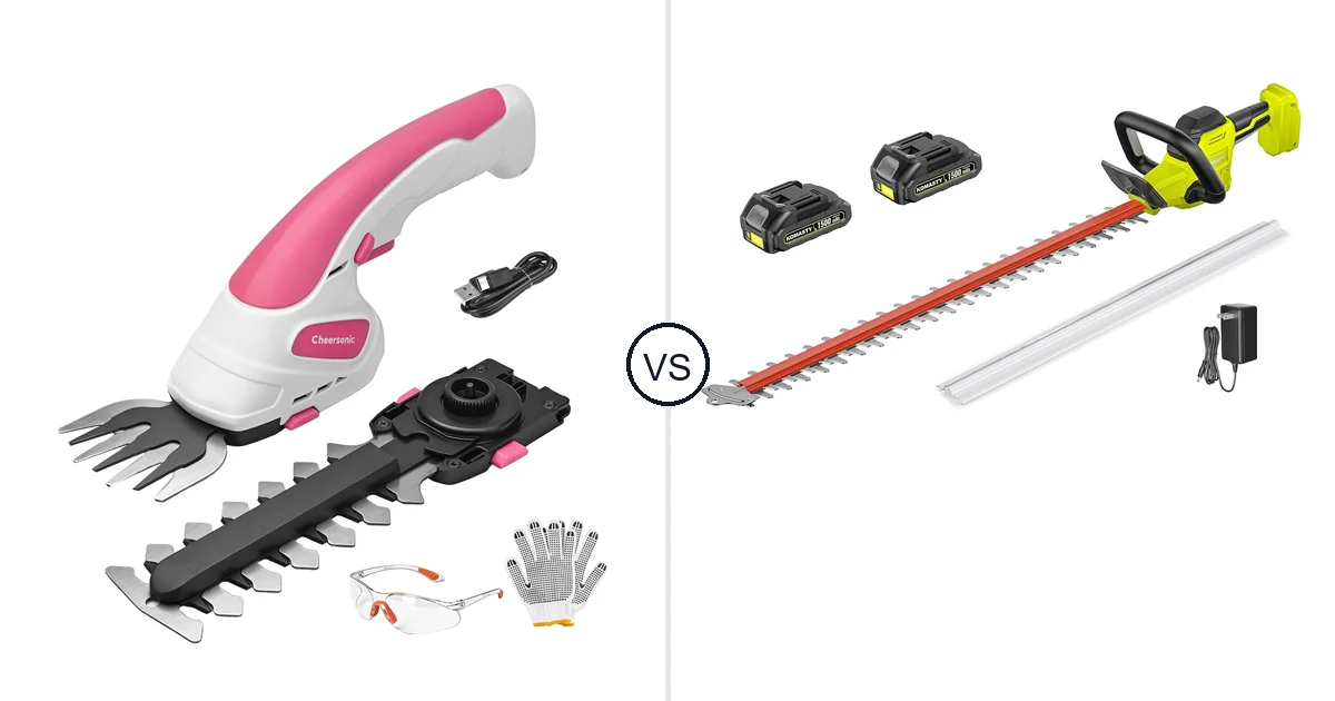 CHEERSONIC Cordless Grass vs KOMASTY 22 Inch Hedge: Key Differences