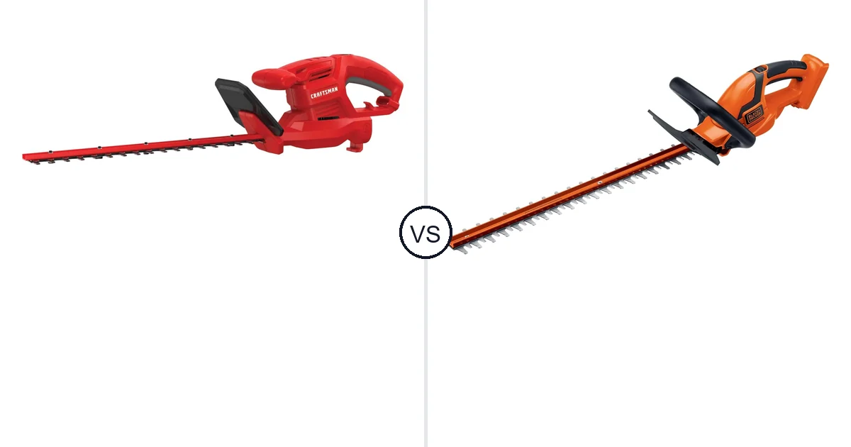 CRAFTSMAN CMEHT150 vs BLACK+DECKER LHT2436B: Hedge Trimmer Comparison