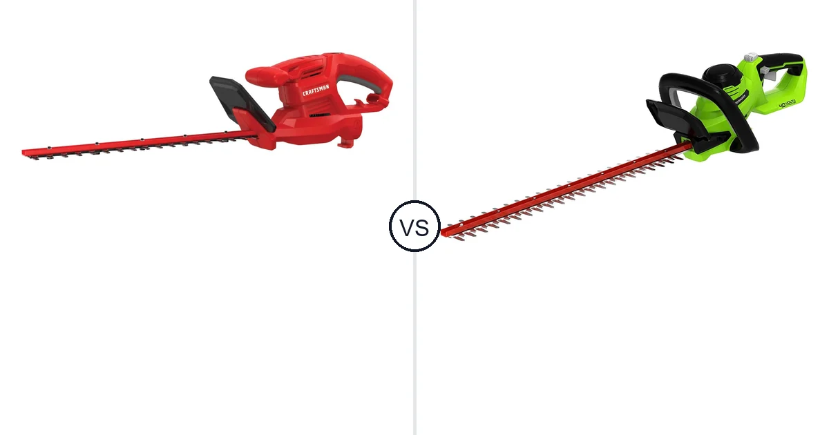 Comparison of CRAFTSMAN CMEHT150 and Greenworks 40V