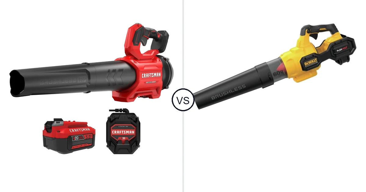 CRAFTSMAN V20* vs DEWALT DCBL772B: Leaf Blower Comparison
