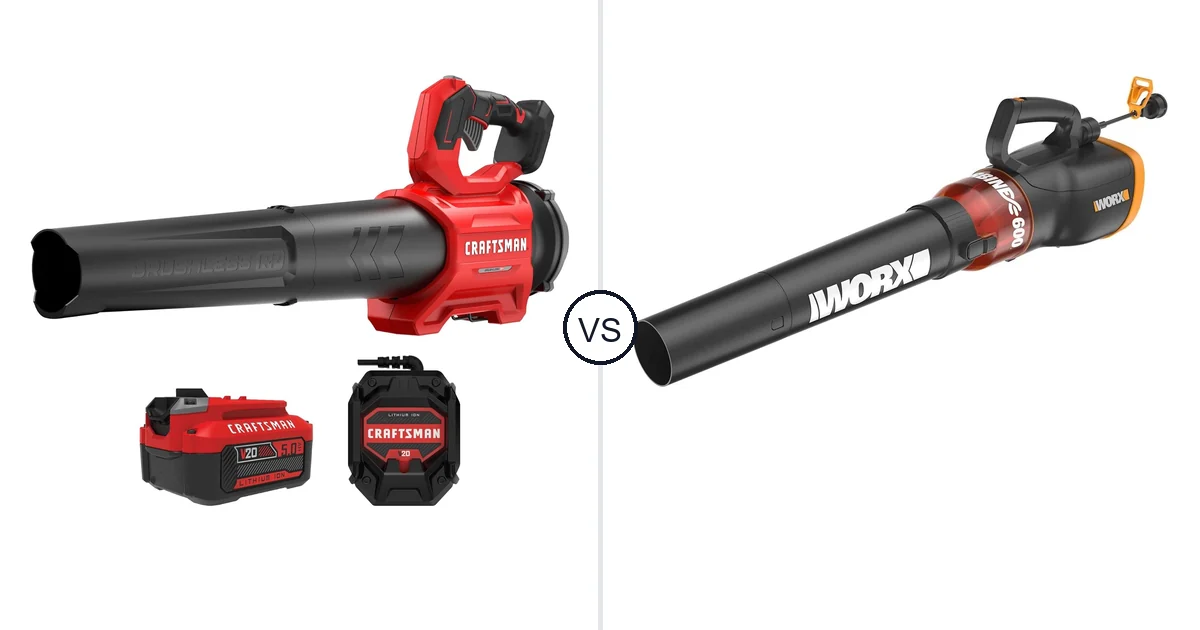 Comparison of CRAFTSMAN CRAFTSMAN V20* BRUSHLESS RP Blower (5.0Ah) and WORX WG520