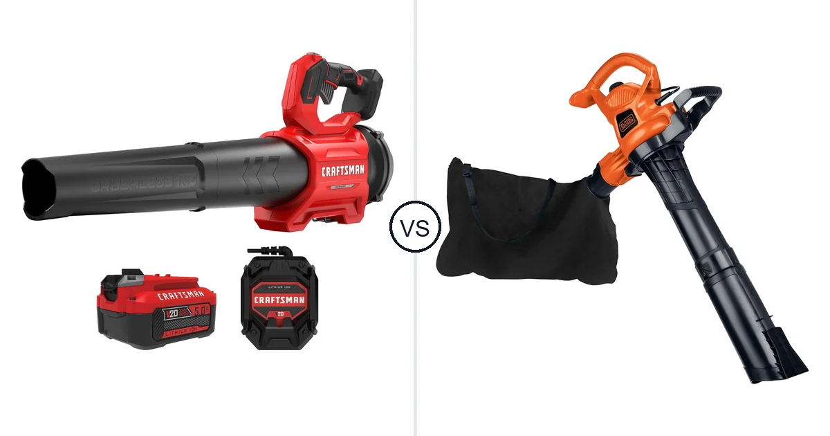 Comparison of CRAFTSMAN CRAFTSMAN V20* BRUSHLESS RP Blower (5.0Ah) and BLACK+DECKER BV3600