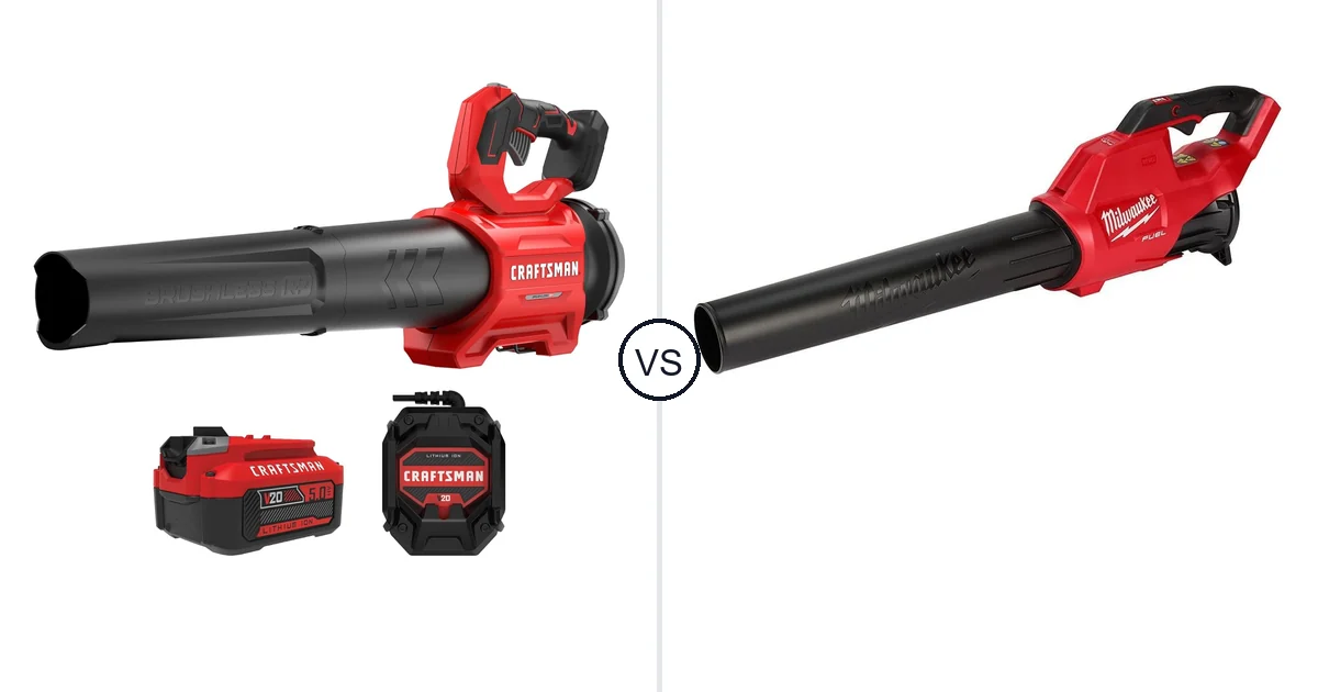 Comparison of CRAFTSMAN CRAFTSMAN V20* BRUSHLESS RP Blower (5.0Ah) and Milwaukee M18