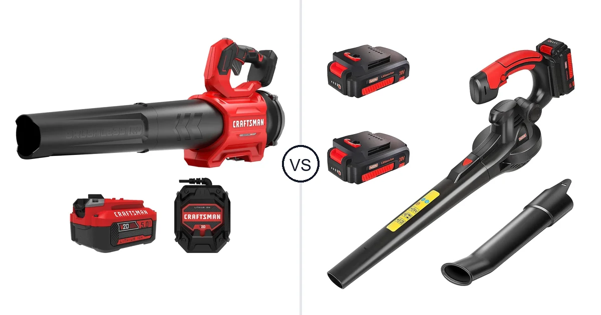 Comparison of CRAFTSMAN CRAFTSMAN V20* BRUSHLESS RP Blower (5.0Ah) and MZK ET1613-2Batteries