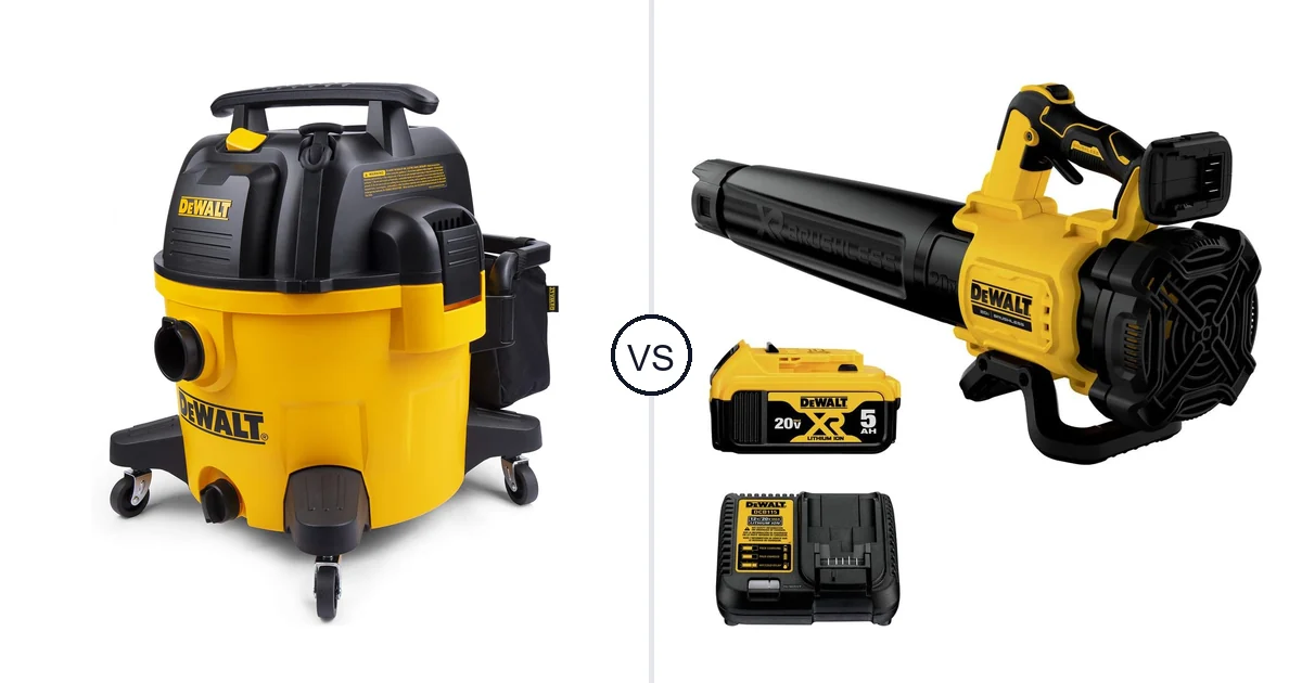 Comparison of DEWALT 9 Gallon Wet/Dry VAC and DEWALT DCBL722P1
