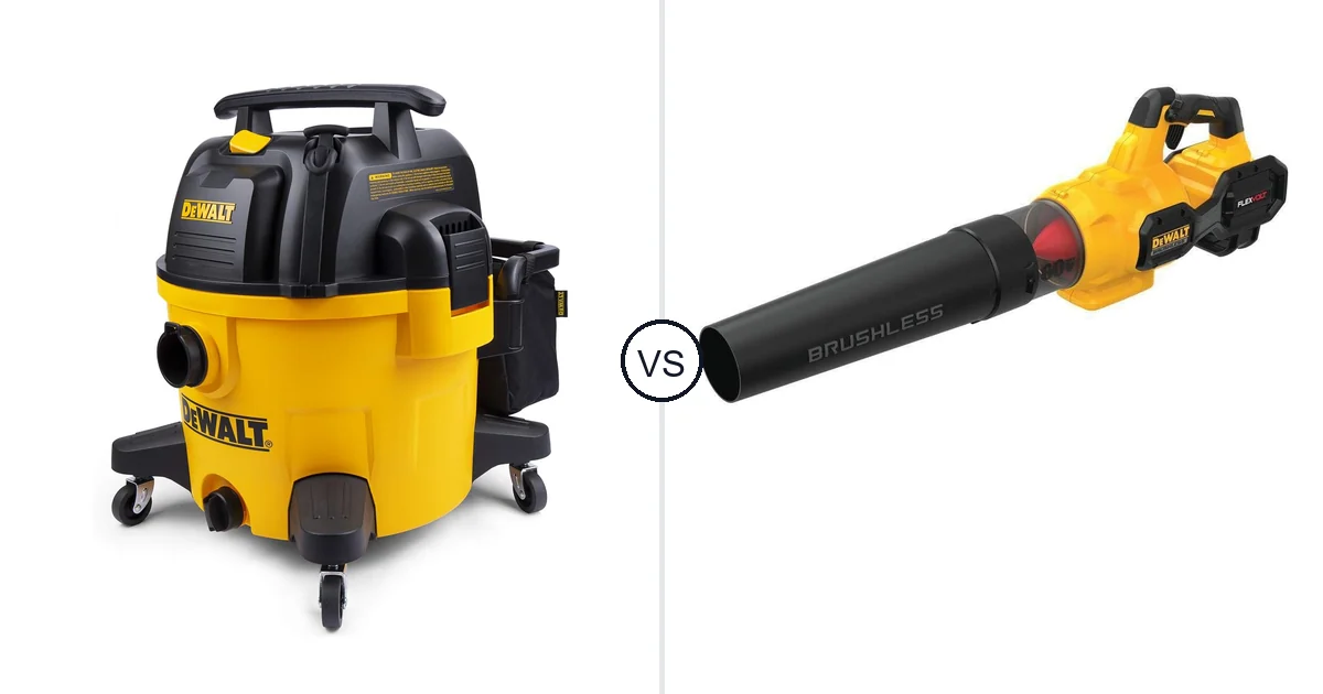 Comparison of DEWALT 9 Gallon Wet/Dry VAC and DEWALT Handheld