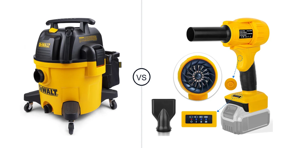 Comparison of DEWALT 9 Gallon Wet/Dry VAC and Fargarloo TF08