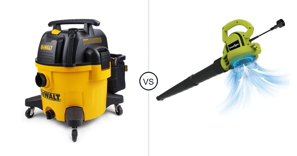 Comparison of DEWALT 9 Gallon Wet/Dry VAC and GRASSTIGON Grasstigon Leaf Blower