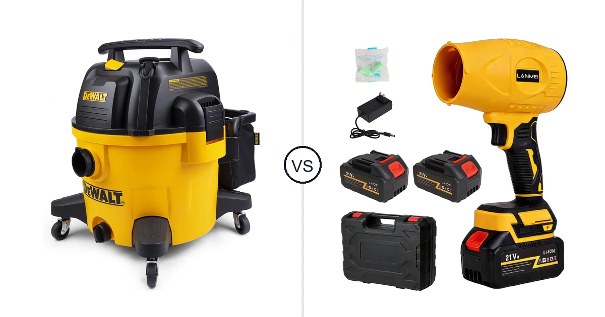 Comparison of DEWALT 9 Gallon Wet/Dry VAC and LANMEI 21V