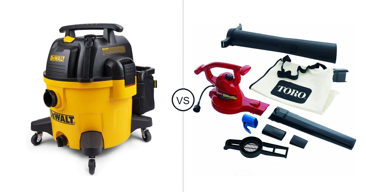 Comparison of DEWALT 9 Gallon Wet/Dry VAC and Toro Handheld