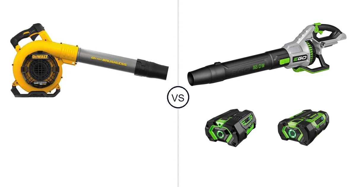 Comparison of DEWALT DCBL770B and EGO Power+ LB7654