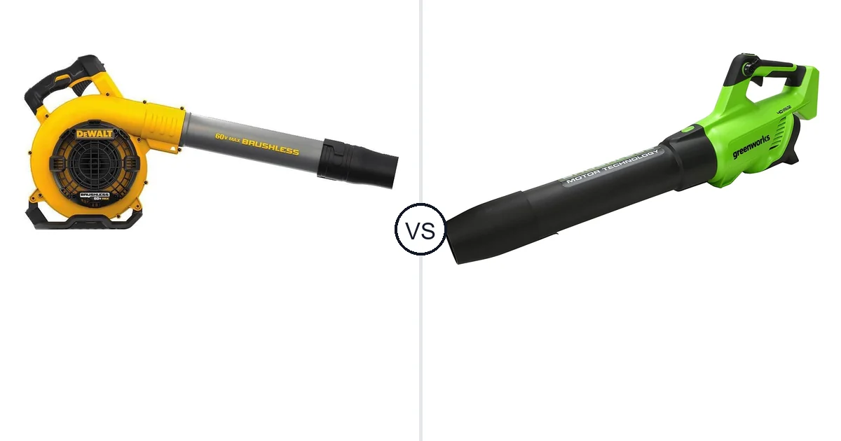 Comparison of DEWALT DCBL770B and Greenworks 40V