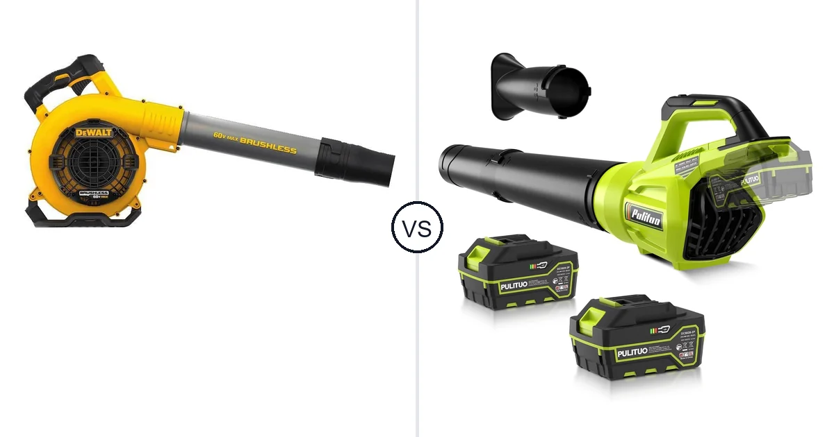 Comparison of DEWALT DCBL770B and PULITUO Leaf Blower Cordless