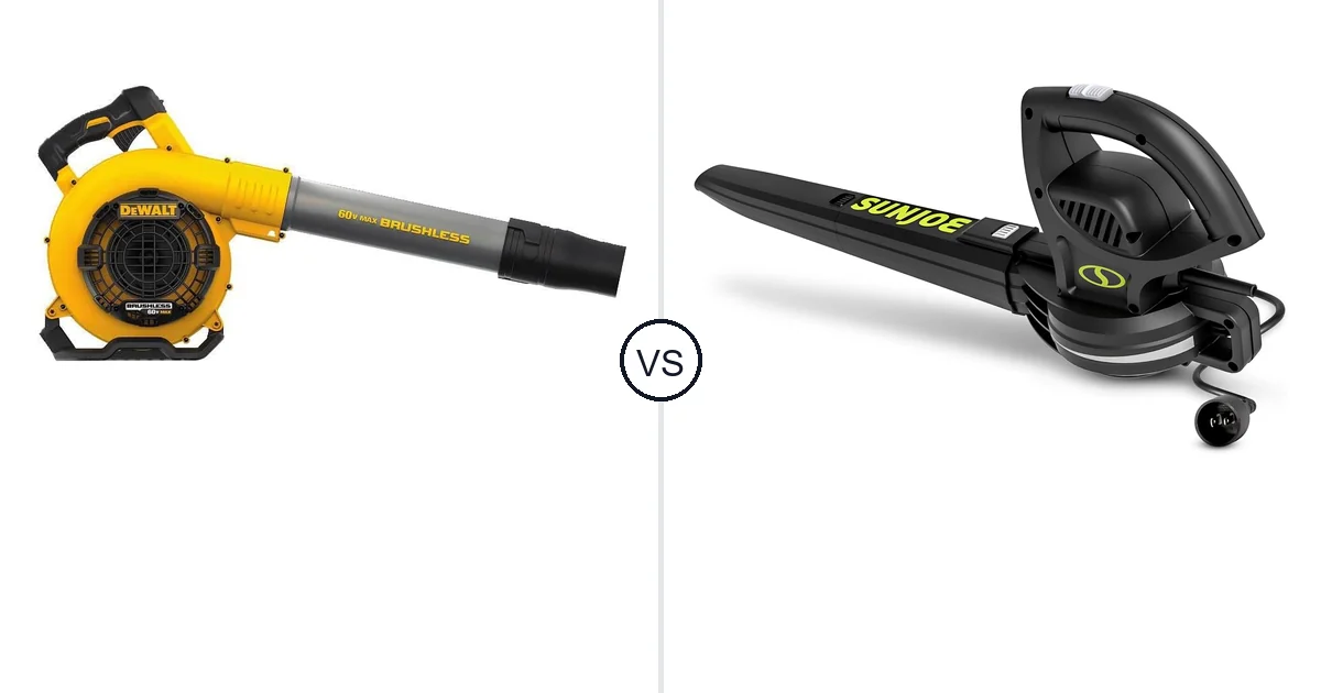 Comparison of DEWALT DCBL770B and Sun Joe SBJ597E